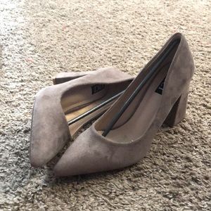 Vici faux suede pumps; Tan color; brand new
